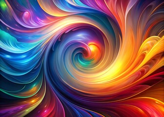 Obraz premium Vibrant abstract composition of swirling colors, shapes, and textures, creating a dynamic, futuristic, and modern