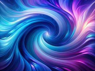 Obraz premium Vibrant, abstract digital waves in shades of blue and purple swirl together to create a mesmerizing, futuristic
