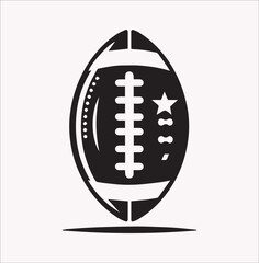 vector silhouette  American football on a white background