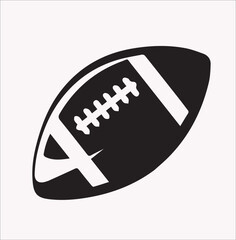 vector silhouette  American football on a white background