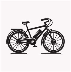Fototapeta premium bicycle icon vector silhouette on a white background