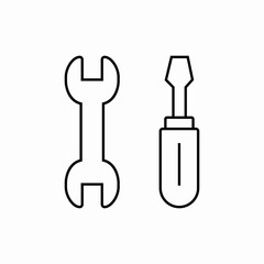 mechanic tools icon sign vector
