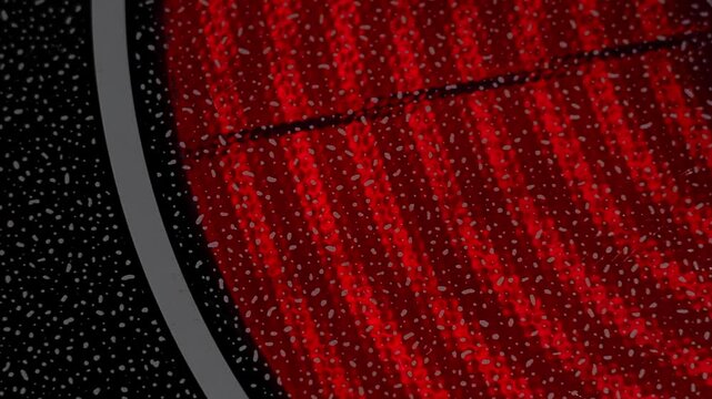 Stove or range cooktop burner element heating up