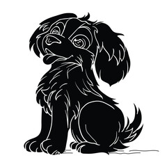 Hand drawing style of dog vector. It is suitable for animals icon, sign or symbol.