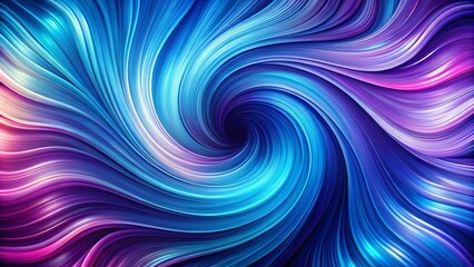 Fototapeta premium Vibrant, abstract swirls of blue and purple hues blend seamlessly, creating a mesmerizing, high-tech background perfect