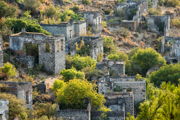 Naklejka premium abandoned town fethiye Türkiye