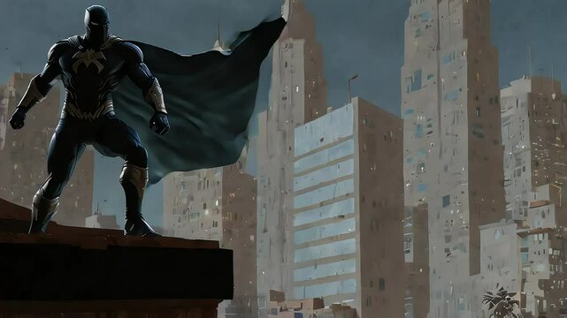 Superhero on Roof
