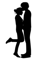 Cute Couple Silhouette