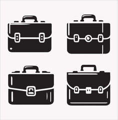 Download Office Bag Vector Silhouette - Ideal for Business and Professional on a white background