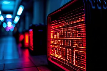 Obraz premium edge lighting ascii art photograph the smart luggage under edge