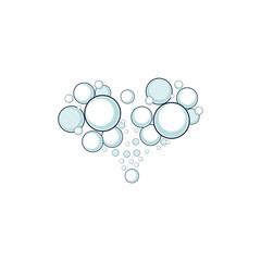 bubble logo icon vector template