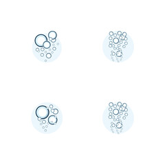 bubble logo icon vector template