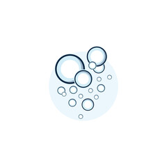 bubble logo icon vector template