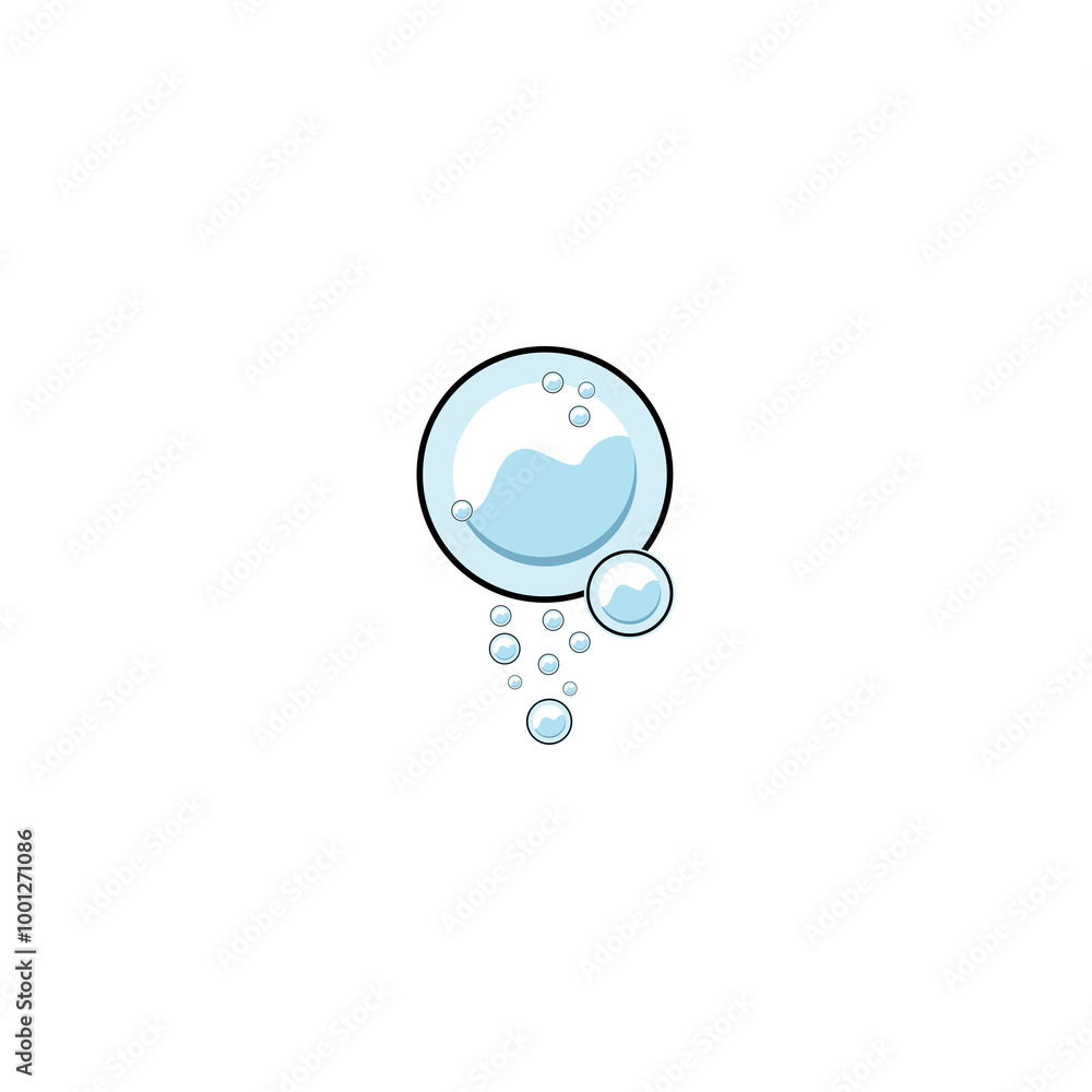 Wall mural bubble logo icon vector template
