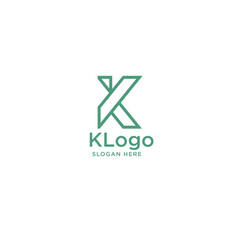Letter K Logo Simple Monogram Initial logotype lettermark