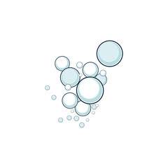 bubble logo icon vector template