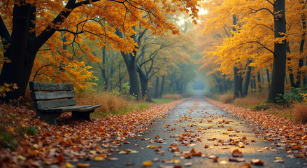 Fototapeta premium autumn in the park