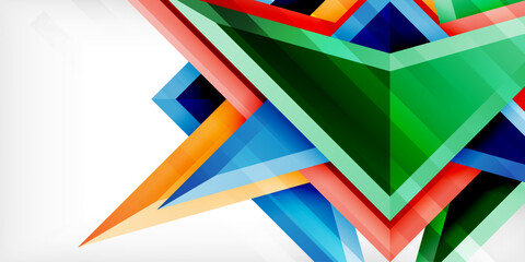 Abstract background color triangles and arrows composition. Vector Illustration For Wallpaper, Banner, Background, Card, Book Illustration, landing page