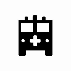 ambulance front icon sign vector