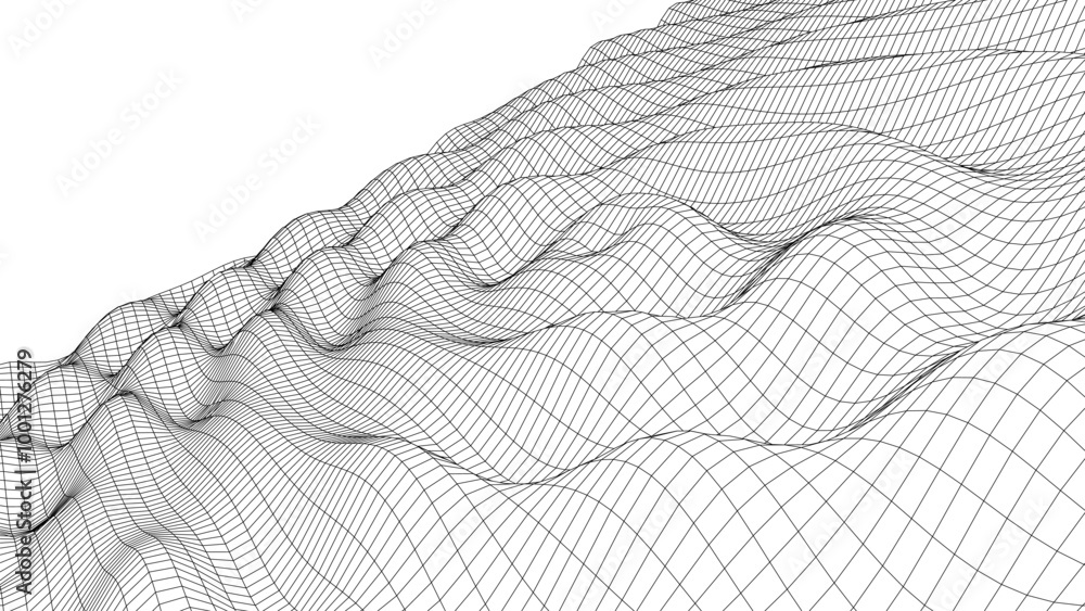 Poster vibration and sound texture, wavy plate. pulse effect with lines on the white background. big data v
