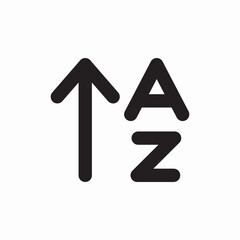 sorting alphabet icon sign vector