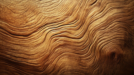 Fototapeta premium Close-up of a wavy, knotted piece of wood.