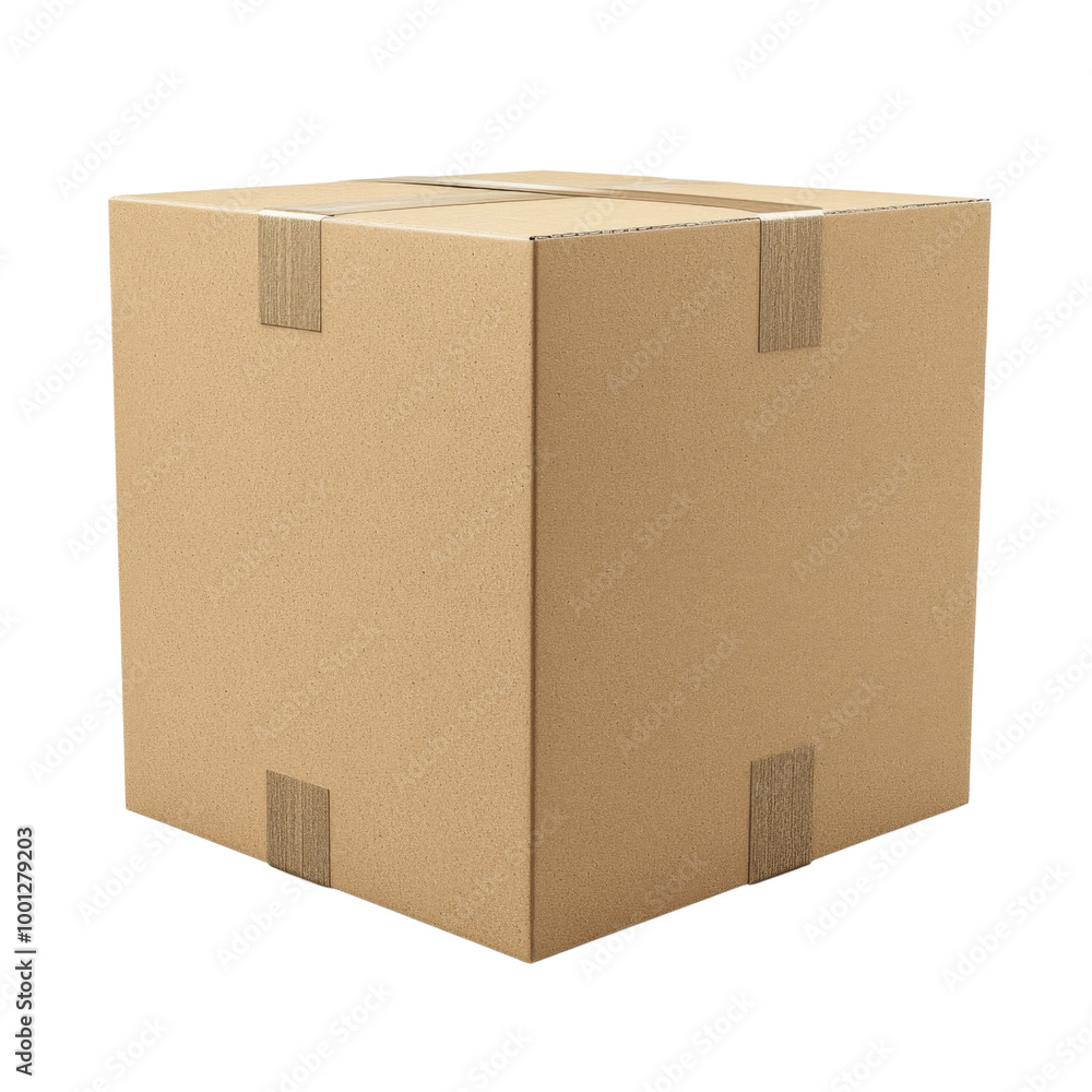 Poster clean 3d render of cardboard box template for product packaging visuals with soft lighting and copy 