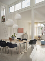 modern luxury dining room interior, 3d render