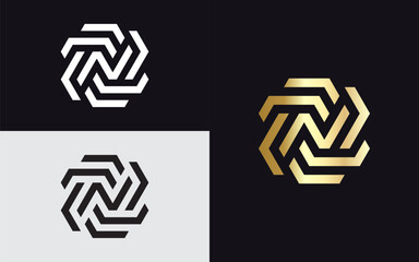 initial N Logo set mordern logo,Letter N geometry logo