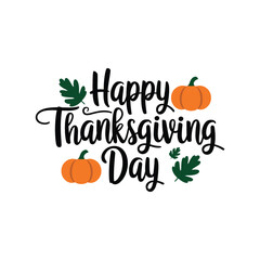 Happy Thanksgiving day typography vector design with white background