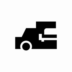 delivery truck icon sign vector
