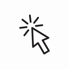 cursor click icon sign vector