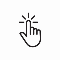 hand click icon sign vector