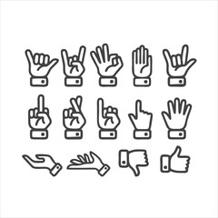 abstract hands vector symbol