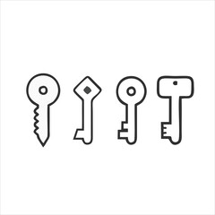 House key icon isolated on white background. House key icon in trendy design style for web site and mobile app. House key vector icon modern and simple symbol.