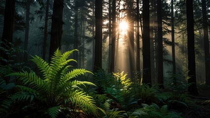 Sunlight Through Forest Canopy