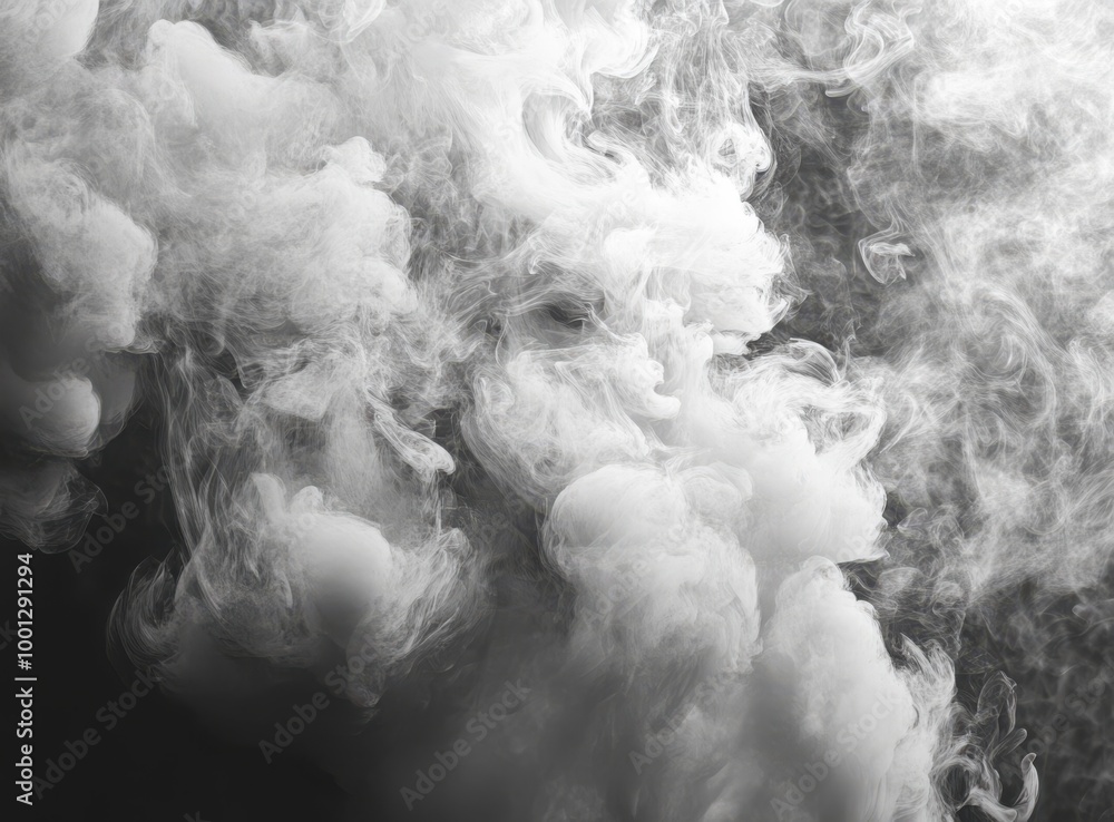 Poster background texture with a dense, smoky gray pattern for an abstract look