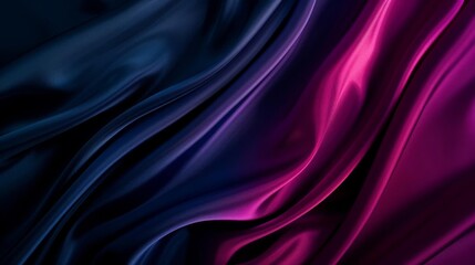Fototapeta premium Abstract background with blue and pink silky fabric.