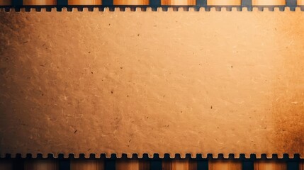Vintage film strip with blank brown space for text or image.