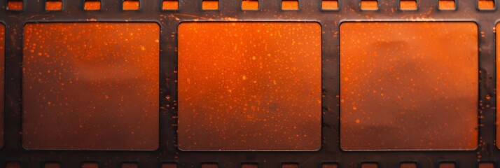 Obraz premium Vintage film strip with three frames, blank for text or image.