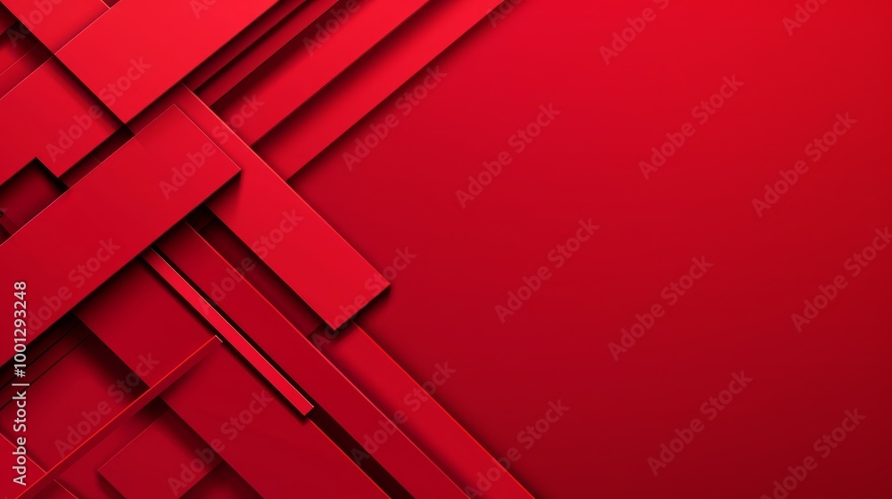 Aufkleber abstract red geometric pattern with copy space.