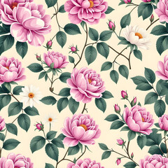 seamless pattern with roses
