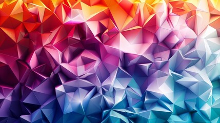 Obraz premium Abstract colorful geometric background with vibrant hues and triangular shapes.