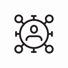 Obraz premium human connection structure icon sign vector
