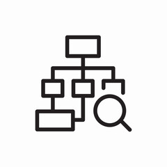 network structure search icon sign vector