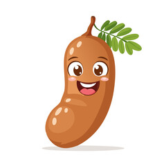 Tamarind Fruit Cute Cartoon Fresh Animation Kawaii Healthy Character
