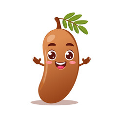 Tamarind Fruit Cute Cartoon Fresh Animation Kawaii Healthy Character
