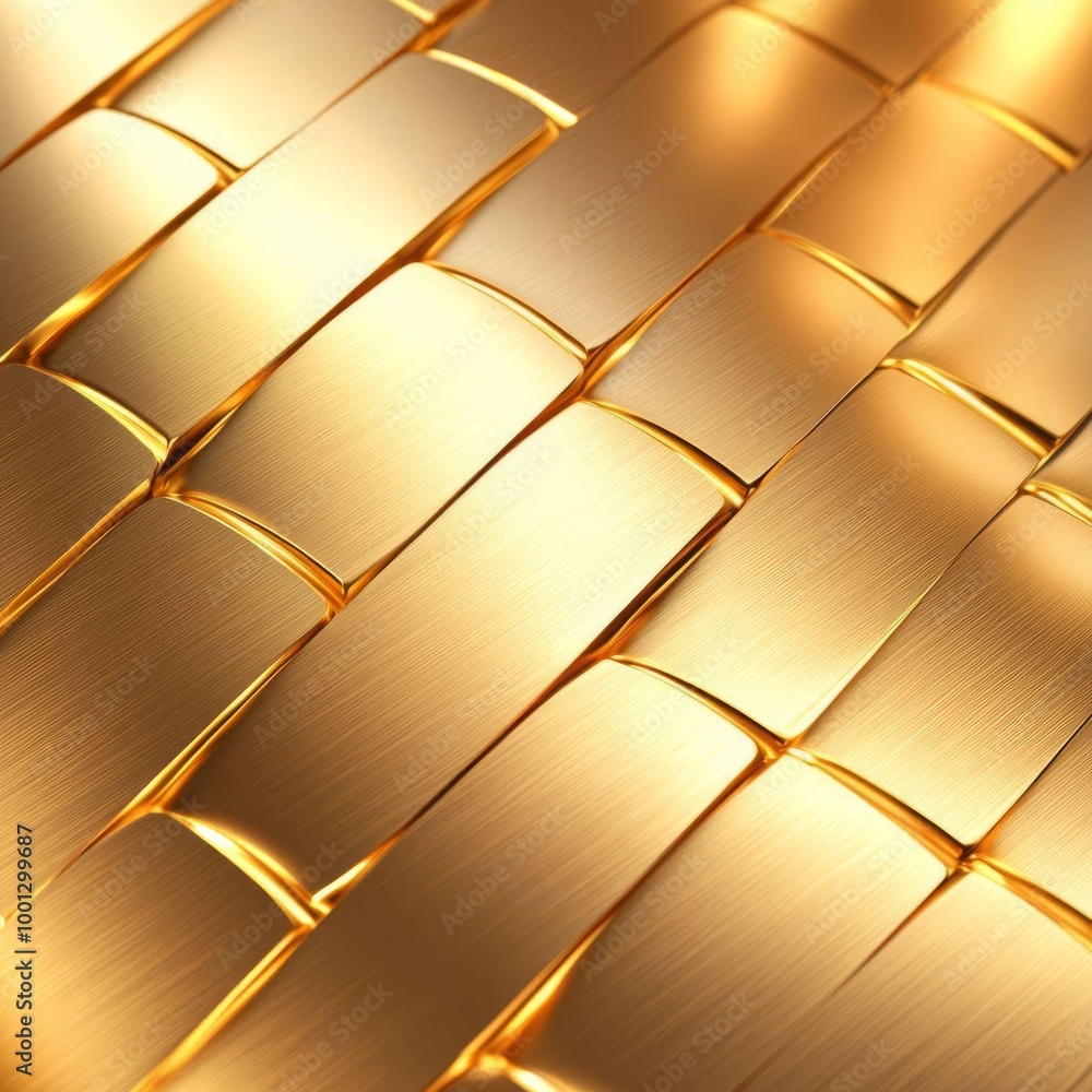 Poster luxurious abstract gold texture with shimmering light reflections and metallic patterns
