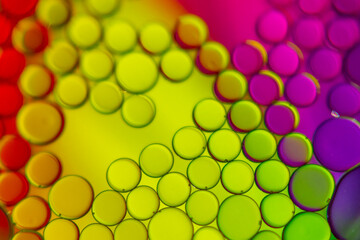 oil drops on water surface