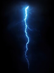 blue lightning bolt on a black background
